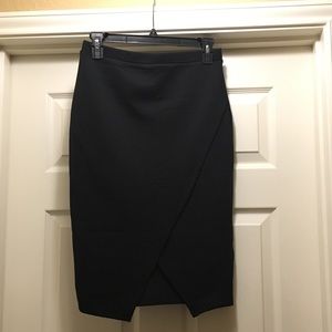 New Look pencil skirt with slit, Black (8)